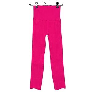 FP Movement x The Class Happiness Runs hot pink highwaist 7/8 ribbed legging NEW
